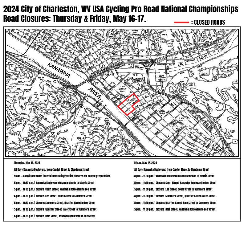 Interstate ramp and road closures announced for national cycling